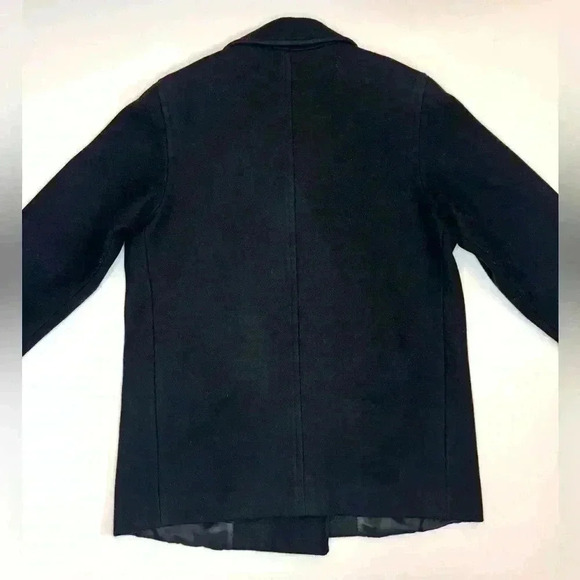 MDP Mario De Pinto Women’s Wool Blend Black Pea Coat Double Breasted Size- XL - Picture 9 of 9